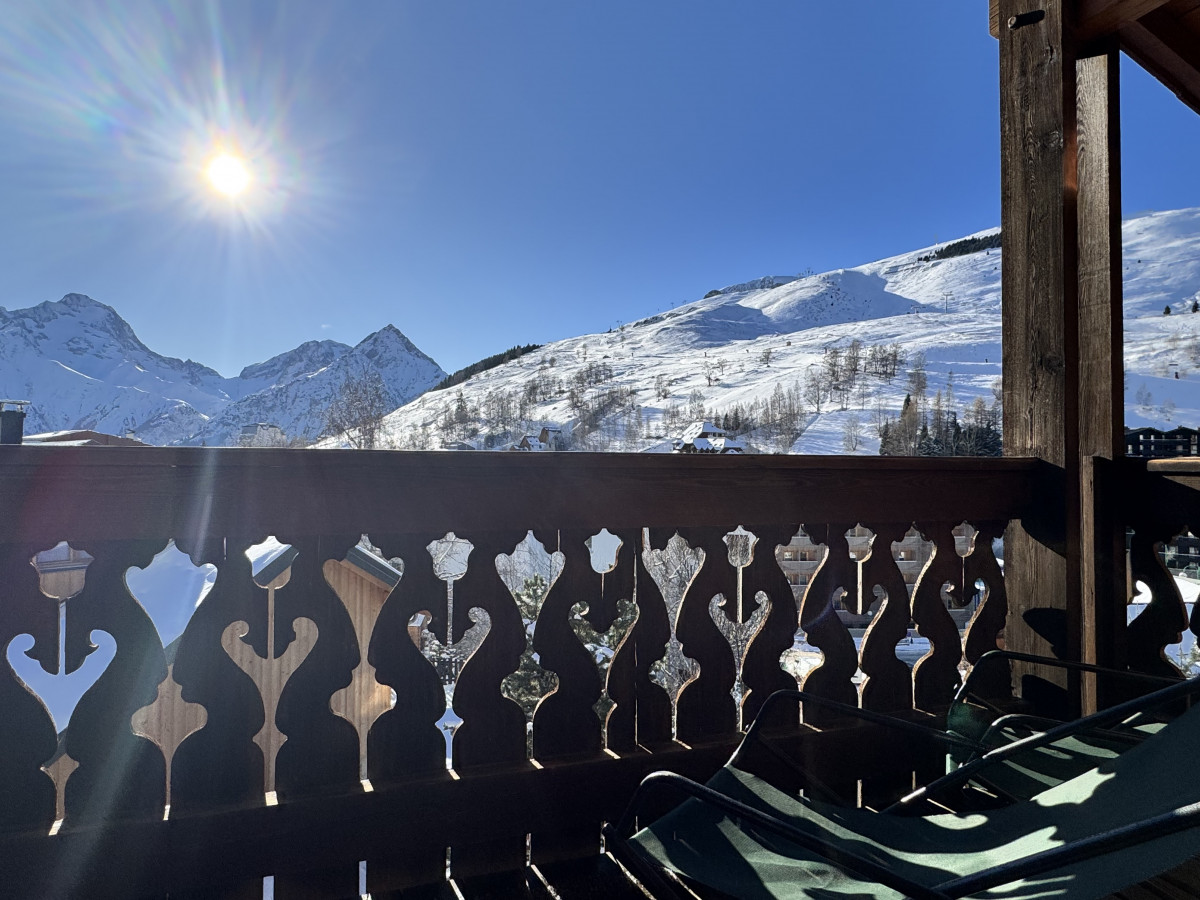 Chalet Le Hibou 2Alpes Vue balcon