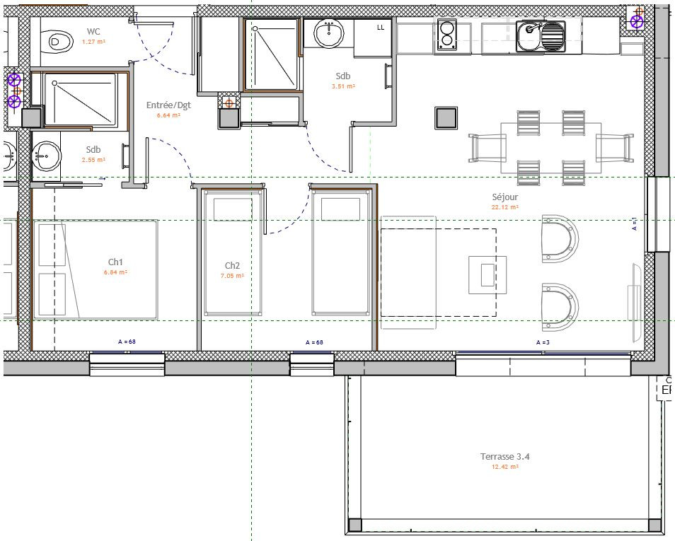 LA MARIANDE 3.4 Appartement 6 personnes