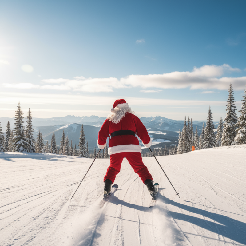 pere-noel-ski-hiver-montagne-2alpes pere-noel-ski-hiver-montagne-2alpes